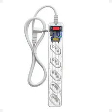 iCLAMPER Energia 5 Tomadas LCF Transparente Filtro de Linha e Protetor Elétrico DPS Bivolt