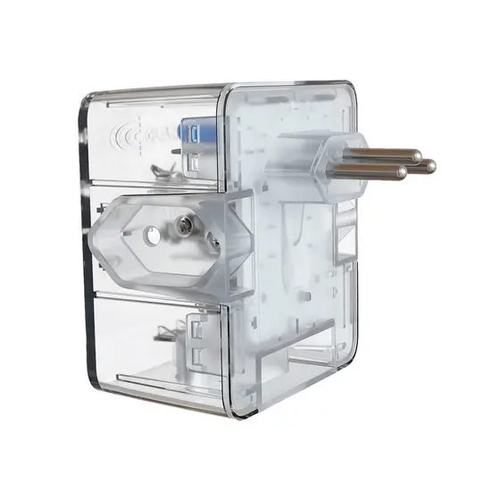 iCLAMPER Energia 3 Tomadas LCF Transparente Protetor Elétrico DPS Bivolt