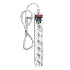 iCLAMPER Energia 6 Tomadas LCF Transparente Filtro de Linha e Protetor Elétrico DPS Bivolt