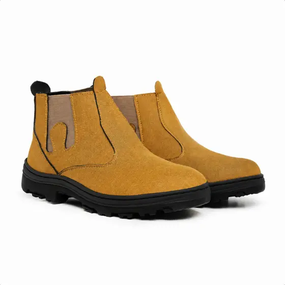 Bota Botina Masculina Confortável Lona Casual Dia a Dia
