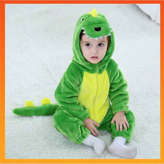 Baby Kigurumi Dinossauro Cartoon Romper Pijamas Recém-Nascido Pijama Infantil Meninas Jumpsuit Anime Cosplay Fantasias Pyjama