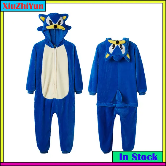 Adultos Luz Sonic Onesies Dos Desenhos Animados Animal Onesie Mulheres Homens Meninas Meninos Pijamas Natal Dia Das Brux
