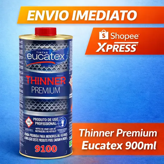 Thinner Eucatex 900ml Solvente Para Diluir Tintas Vernizes