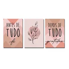 Kit Quadros Decorativos Antes De tudo Fé, Depois De Tudo Gratidão Sala Quarto Cozinha Coisas barato Coisas De cozinha Coisas Para Quarto