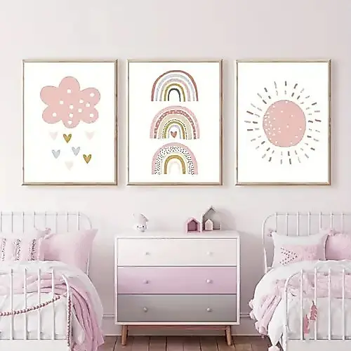 quadros infantil decoração quarto bebê menina