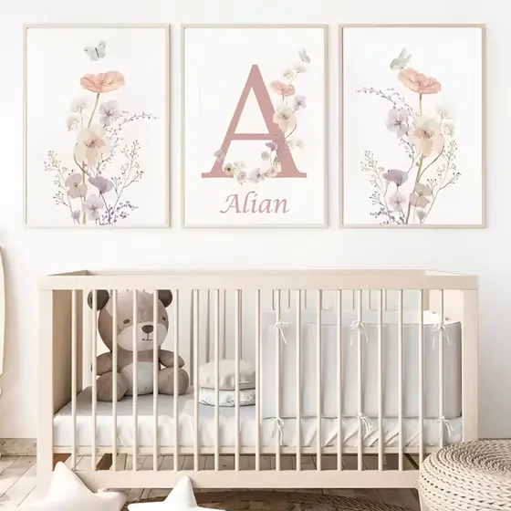 Quadro decorativo decoração quarto bebê menina
