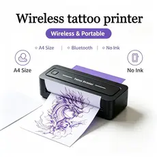 2 em 1 portátil Bluetooth impressora de tatuagem A4 impressora térmica máquina de transferência de tatuagem