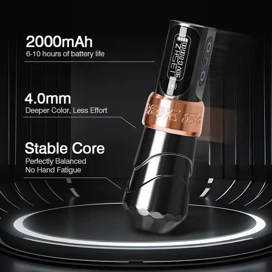 Máquinas De Tatuagem Sem Fio Profissional Maquiagem Permanente Caneta Rotativa Display LCD Motor Coreless Máquina