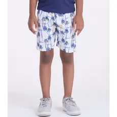 Bermuda Infantil Tactel Coqueiros Branco