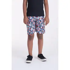 Bermuda Infantil Tactel Geométrico Vermelho