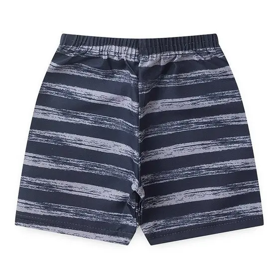 Bermuda Infantil Tactel Listrado Preto