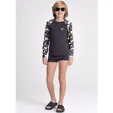 Conjunto Infantil Manga Longa UV 50+ Summer Preto