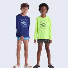 Conjunto Moda Praia UV50+ Masculino Infantil Dino Explorer