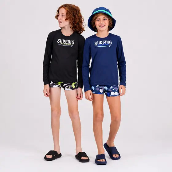 Conjunto Infantil Manga Longa UV 50+ Surfing
