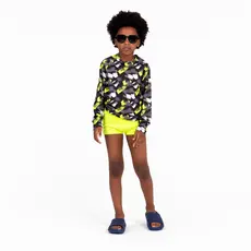 Conjunto Infantil Manga Longa UV 50+ Tintas Amarelo