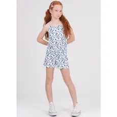 Macaquinho Infantil Alcinha Florais Branco