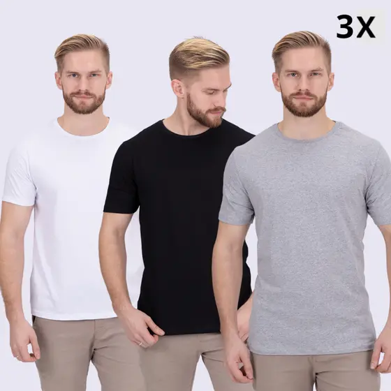 Kit 3 Camisas Básicas Adulto Mascilina