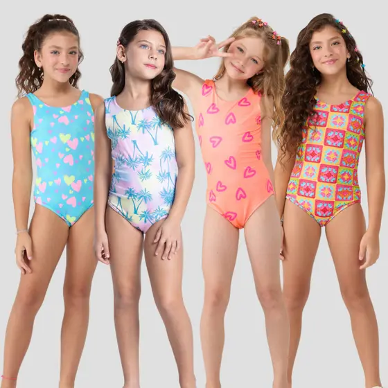 Maiô Infantil Menina Proteção UV50+ Regata Summer