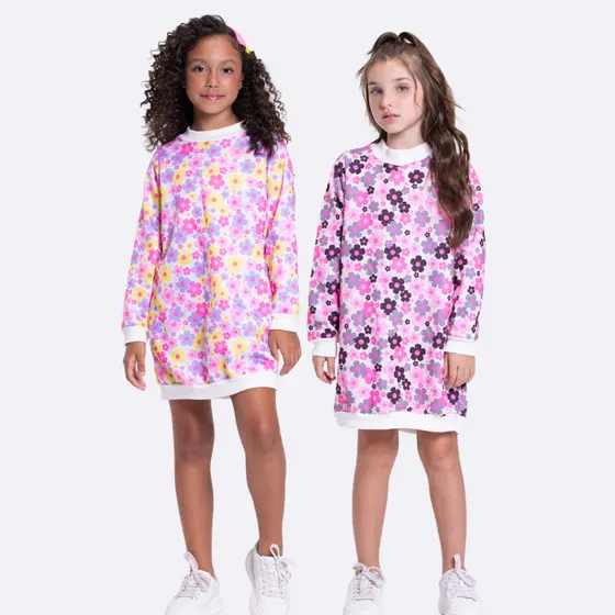 Vestido Sublimado Infantil Flowers