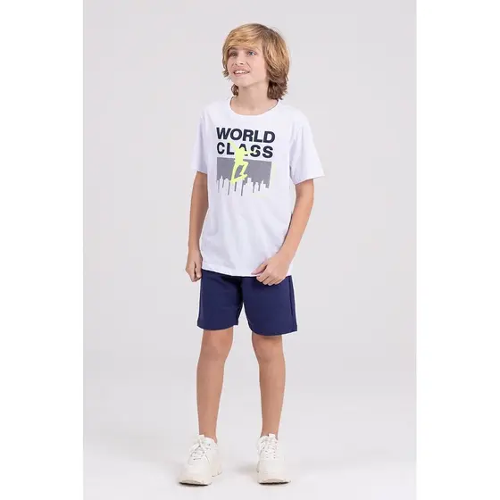 Conjunto Infantil World Class Branco