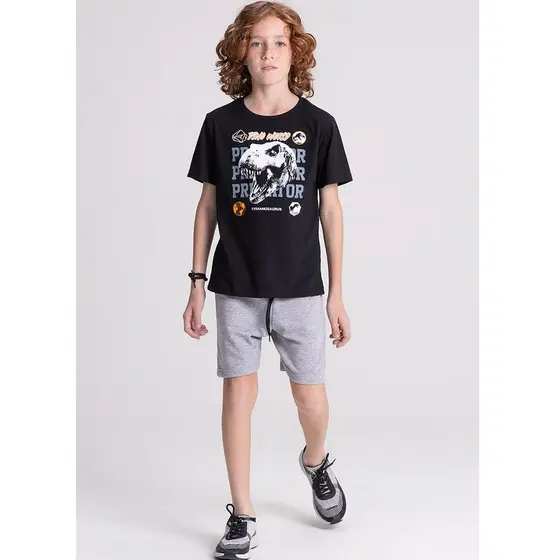 Conjunto Infantil Web Dino World Preto