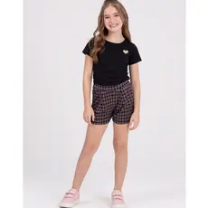 Conjunto Infantil Shiny Heart Preto