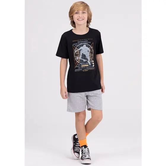 Conjunto Infantil Street Style Preto