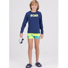 Conjunto Infantil Manga Longa UV 50+ Roar Marinho