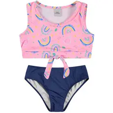 Conjunto Infantil Cropped UV 50+ Nozinho Rosa