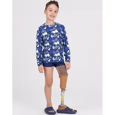 Conjunto Infantil Manga Longa UV 50+ Tintas Marinho