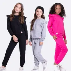 Conjunto Moletom Infantil Feminino Babadinho
