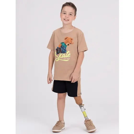 Conjunto Infantil Ribana Street Bear Bege