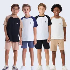 Conjunto Infantil Masculino de Verão Raglan