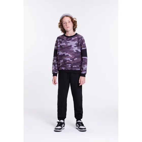 Conjunto Moletom Infantil Masculino Soldadinho Preto