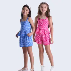 Conjunto Infantil de Verão Menina Floral