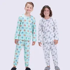 Pijama Infantil Masculino Inverno Sublimado Urso Espacial