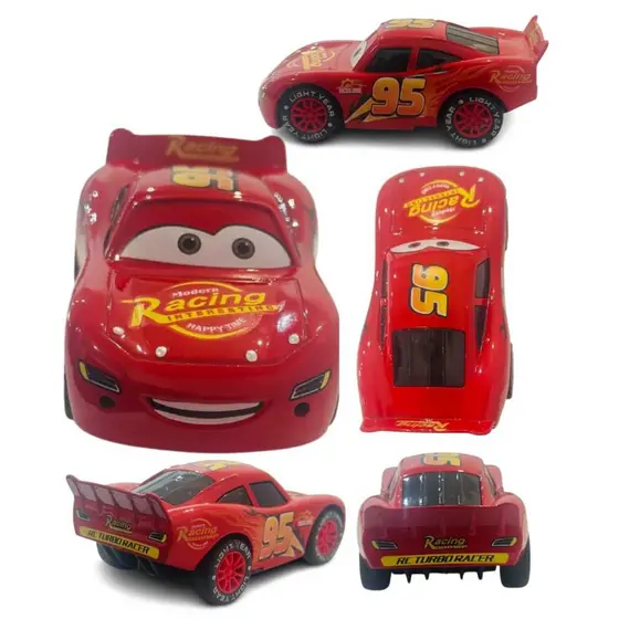 Carrinho de Ferro e Fricção Relâmpago Mcqueen Carros 12x4x5cm
