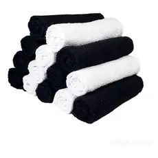 Toalha De Rosto Para Salão E Barbearia 100% Algodão 48x70cm Fio Resistente Para Lavagens Frequentes