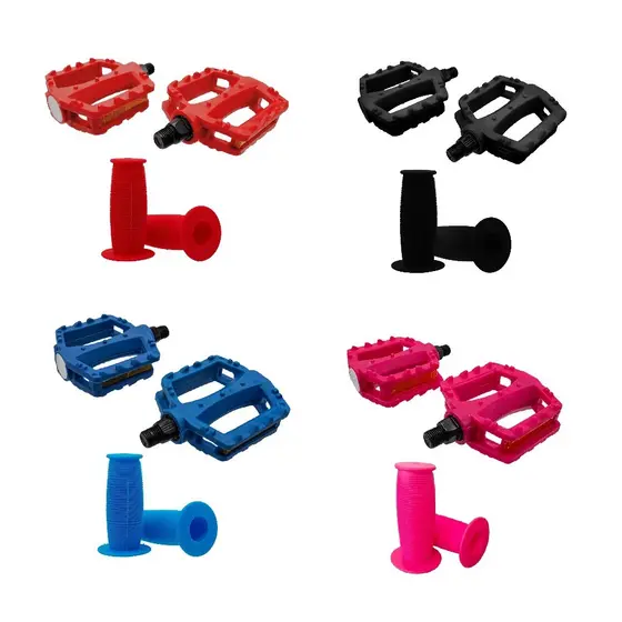 Pedal Nylon Infantil 1/2 Rosca Fina + Manopla Bike 85mm GTA