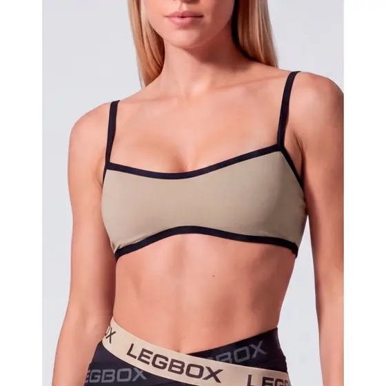 Top Fitness Concha Nude Legbox Academia Treino Ginastica