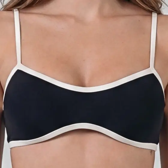 Top Fitess Concha Preto Legbox Academia Treino Ginastica