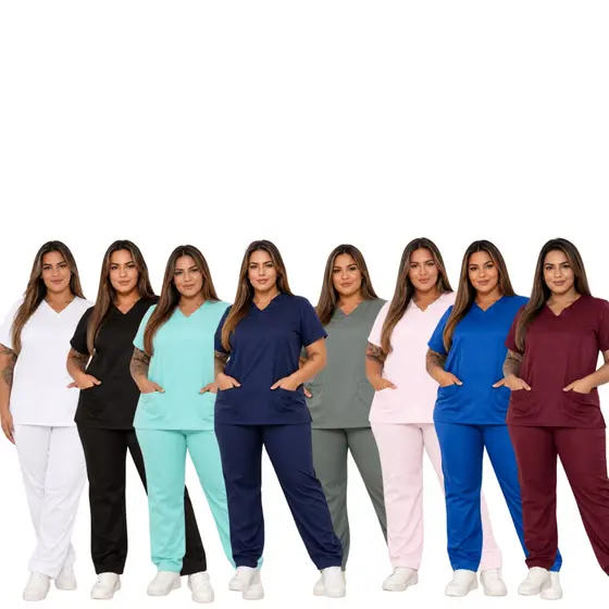 Pijama Scrub Hospitalar Cirúrgico Gabardine - Uniforme Profissional 10