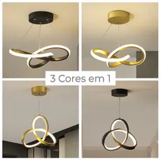 Luminária Pendente de Teto Led Moderna Lustre para Corredor Sala Quarto Cozinha