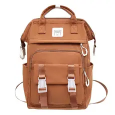 Mochila escolar maternidade multiuso tecido resistente à água multi-bolsos colorido retalhado ursinho capacidade