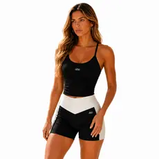 Conjunto Fitness Feminino Regata + Short Blackout | Poliéster Premium | Conforto e Liberdade de Movimento