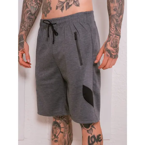 Bermudas Moletom Masculino Com Elastano, COM Bolsos Com Zíper (518,2602)