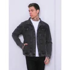 Jaqueta masculino jeans de mang longa