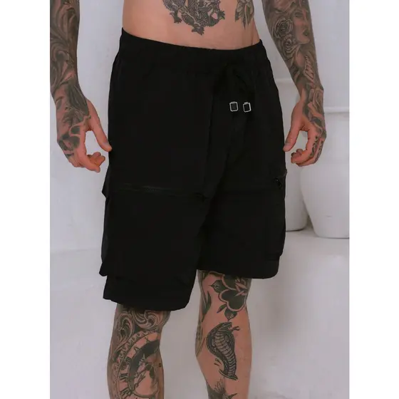 bermuda masculino com ziper /Cintura elástica