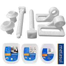 Kit Parafusos Fixação Assento Sanitário Metasul 6 Peças