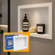 Nicho Para Banheiro e Cozinha Embutir 30X40 Polipropileno Original Metasul